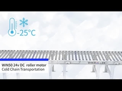 WIN50 DC 24v motor de conducción de rodillos de transporte de cadena fría